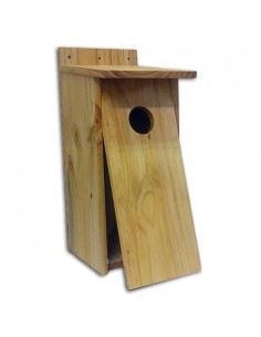 Caja nido mochuelo de madera 2